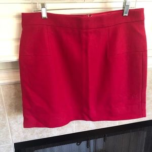 Pink wool J.crew factory double-serge mini skirt